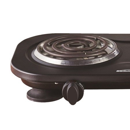 Brentwood Appliances Double Electric Burner (1,500-Watt) TS-361BK